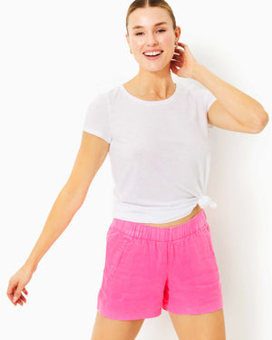4" Lilo Linen Short - Roxie Pink