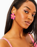 Oversized Orchid Earrings - Roxie Pink