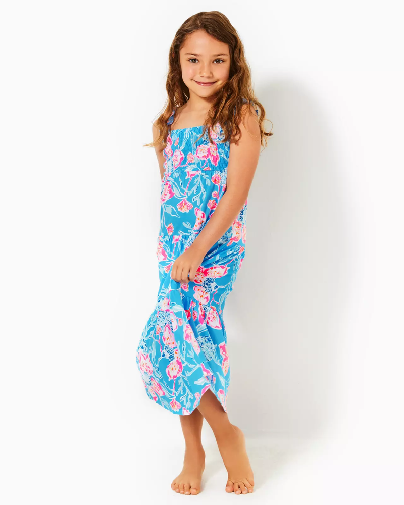 Girls Mini Hadly Maxi Dress - Multi - Bahamian Rhapsody