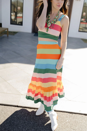 Brianna Skirt - Strawberry Waves