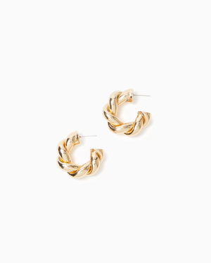 Island Escape Earrings - Gold Metallic