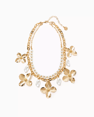 
            
                Load image into Gallery viewer, Via Flora Necklace -Gold Metallic
            
        