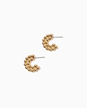 
            
                Load image into Gallery viewer, Worth A Look Small Hoop Earrings -Gold Metallic
            
        