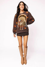 Brown Big Turkey & Leaves Sweatshirt