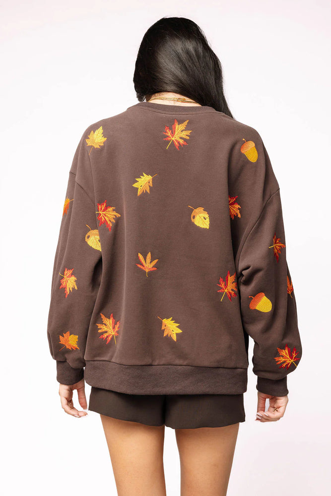 Brown Big Turkey & Leaves Sweatshirt