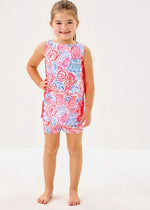 Girls Mini Romey Shift Set - Resort White Lil Sun Sea Sand