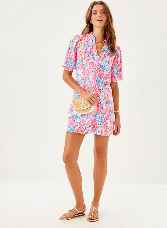 Mialeigh Linen Dress - Resort White Lil Sun Sea Sand