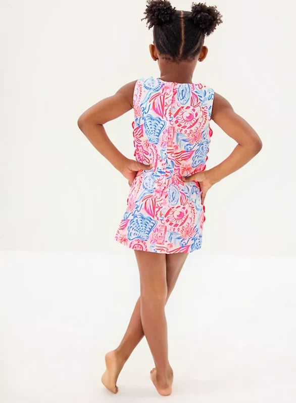 Girls Mini Romey Shift Set - Resort White Lil Sun Sea Sand