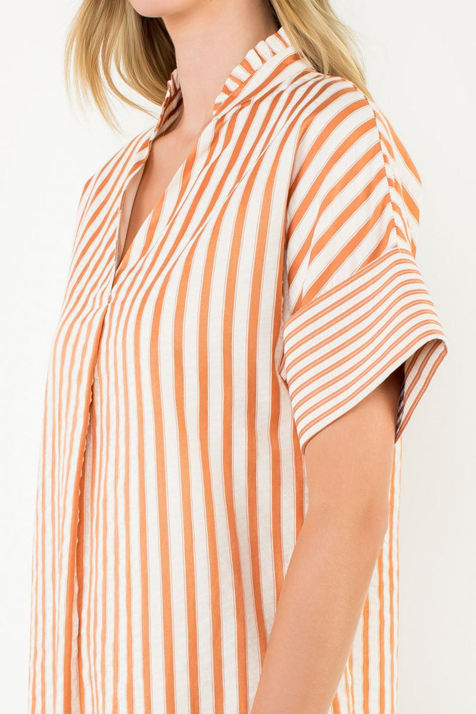 Short Sleeve Striped Dress