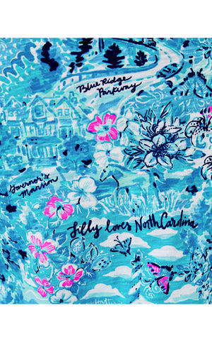 
            
                Load image into Gallery viewer, Etta V-Neck Top - Blue Peri Lilly Loves North Carolina
            
        
