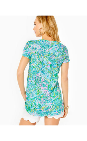 Etta V-Neck Top - Surf Blue Lilly Loves South Carolina