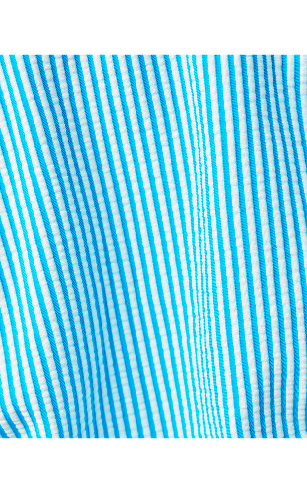 
            
                Load image into Gallery viewer, Pico High Cut Bikini Bottom - Cumulus Blue Seersucker Stripe
            
        