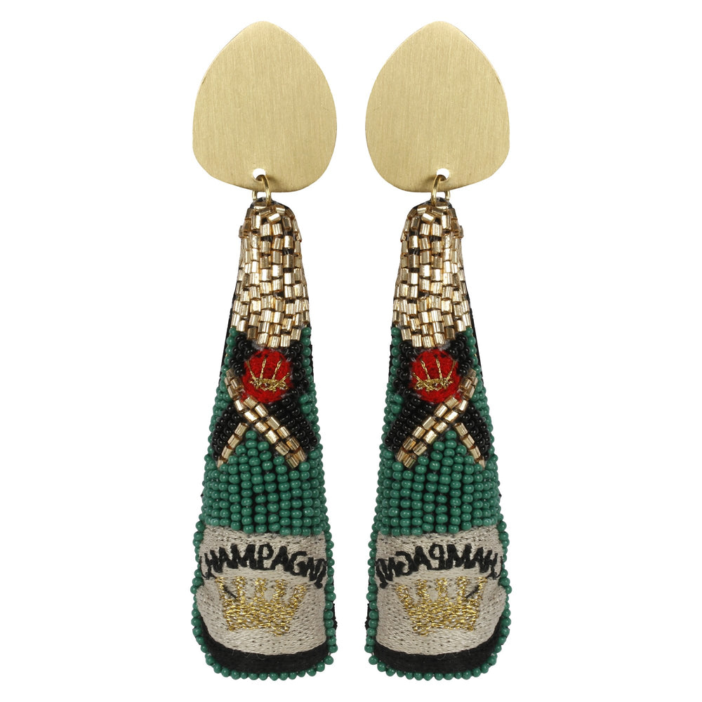 
            
                Load image into Gallery viewer, Green Champagne Earrings
            
        