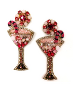Candy Cane Martini Earrings