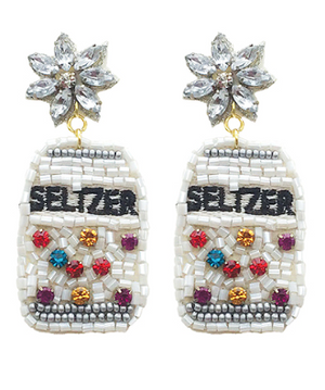 
            
                Load image into Gallery viewer, Beaded Seltzer Earrings
            
        