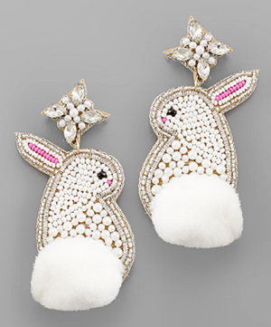 
            
                Load image into Gallery viewer, Easter Bunny Earrings - White
            
        