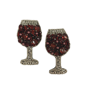 
            
                Load image into Gallery viewer, Red Wine Glass Earrings
            
        