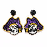 Purple/Gold Pirate Earrings