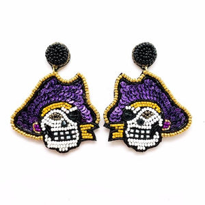 
            
                Load image into Gallery viewer, Purple/Gold Pirate Earrings
            
        