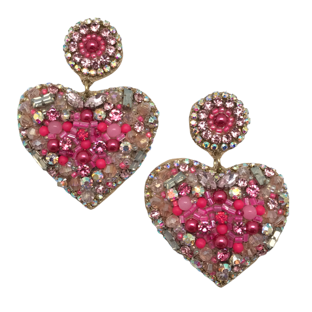 Kit Heart Drop Earrings